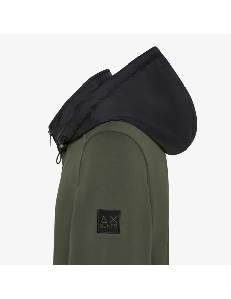Sun 68 \ Felpa Giacca Uomo Misto Cotone Verde Militare Prezzo 150,00