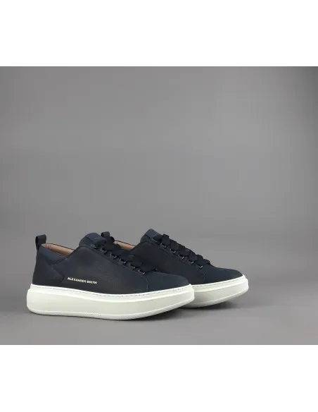 Alexander Smith \ Sneakers Uomo Wembley Nabuk Blu Scuro Prezzo 215,00
