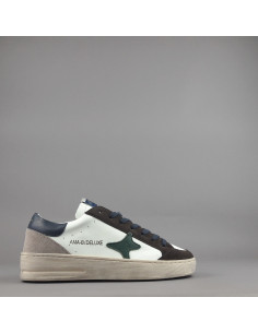Ama Brand \ Sneakers Uomo Slam Pelle E Camoscio Marrone Scuro Prezzo 205,00