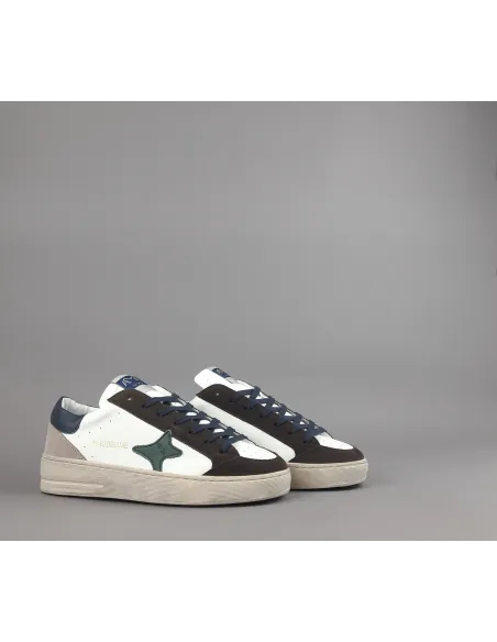 Ama Brand \ Sneakers Uomo Slam Pelle E Camoscio Marrone Scuro Prezzo 205,00