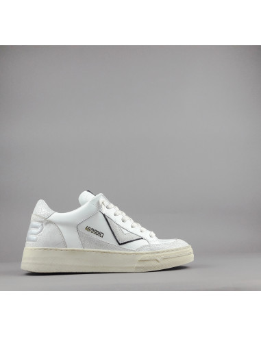 4B12 \ Sneakers Kyle Uomo Pelle E Camoscio Bianco Prezzo 219,00