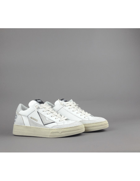 4B12 \ Sneakers Kyle Uomo Pelle E Camoscio Bianco Prezzo 219,00