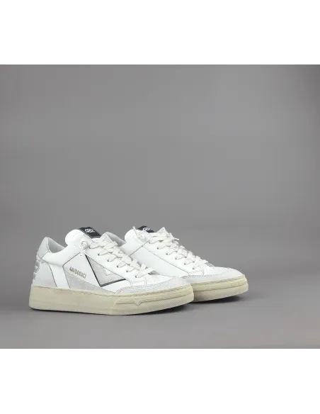 4B12 \ Sneakers Kyle Uomo Pelle E Camoscio Bianco Prezzo 219,00