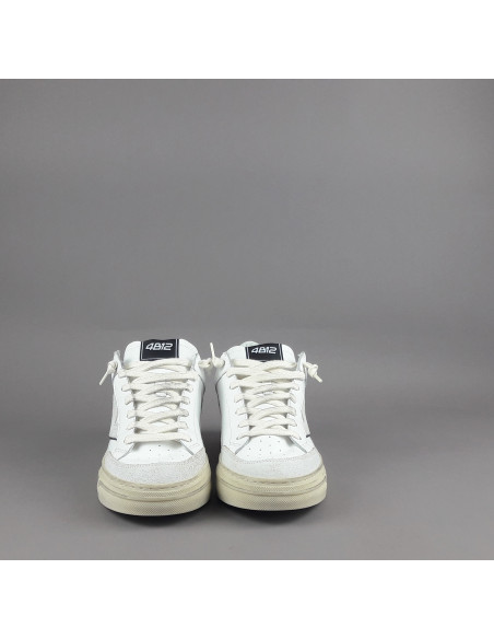 4B12 \ Sneakers Kyle Uomo Pelle E Camoscio Bianco Prezzo 219,00