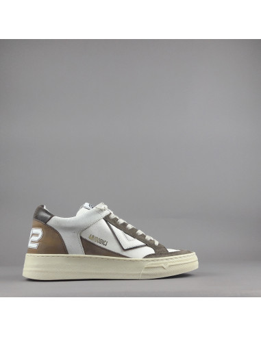 4B12 \ Sneakers Kyle Uomo Pelle E Camoscio Marrone Prezzo 219,00