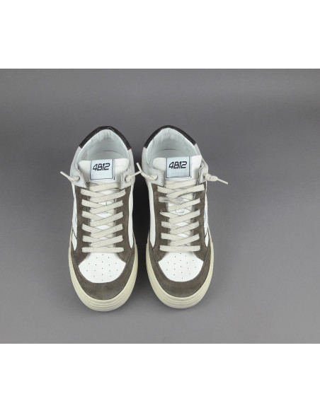 4B12 \ Sneakers Kyle Uomo Pelle E Camoscio Marrone Prezzo 219,00