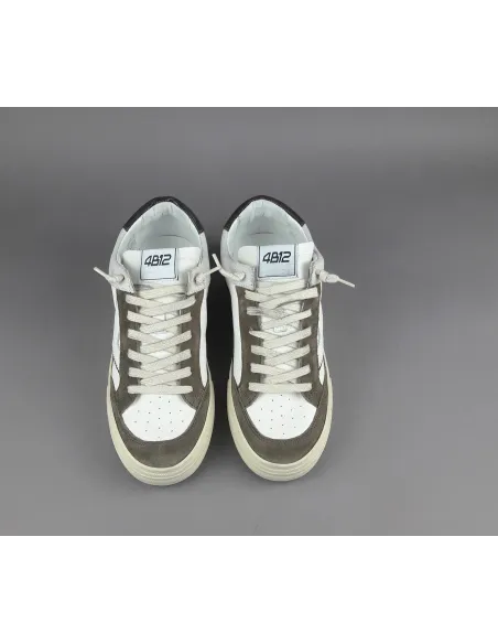 4B12 \ Sneakers Kyle Uomo Pelle E Camoscio Marrone Prezzo 219,00