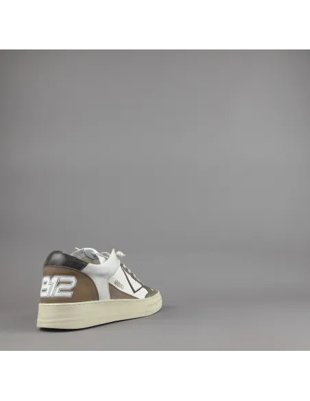 4B12 \ Sneakers Kyle Uomo Pelle E Camoscio Marrone Prezzo 219,00