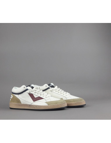 4B12 \ Sneakers Play Mid Uomo Pelle E Camoscio Beige Prezzo 219,00