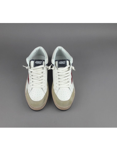 4B12 \ Sneakers Play Mid Uomo Pelle E Camoscio Beige Prezzo 219,00