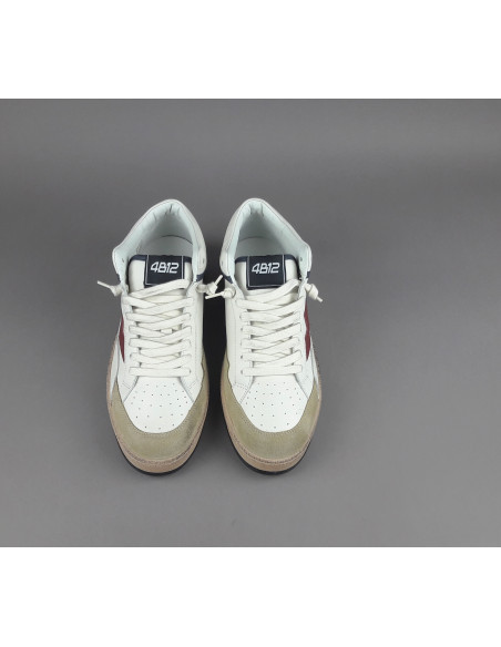 4B12 \ Sneakers Play Mid Uomo Pelle E Camoscio Beige Prezzo 219,00