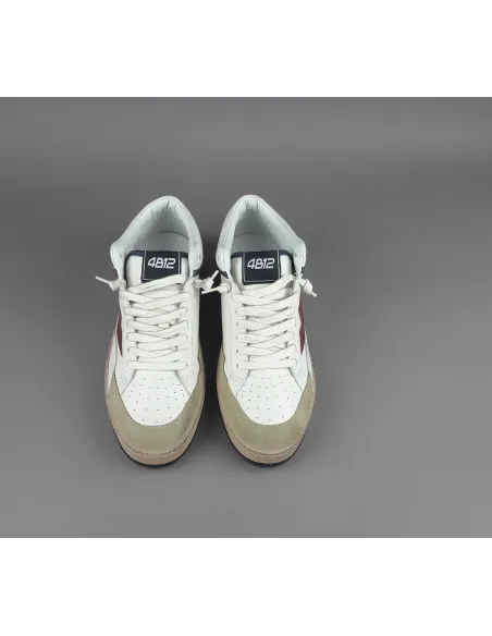 4B12 \ Sneakers Play Mid Uomo Pelle E Camoscio Beige Prezzo 219,00