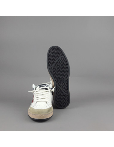 4B12 \ Sneakers Play Mid Uomo Pelle E Camoscio Beige Prezzo 219,00
