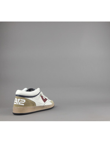4B12 \ Sneakers Play Mid Uomo Pelle E Camoscio Beige Prezzo 219,00