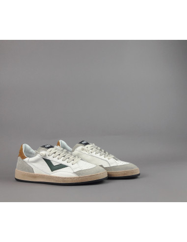 4B12 \ Sneakers Play Uomo Pelle E Camoscio Bianco Prezzo 199,00