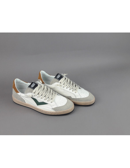 4B12 \ Sneakers Play Uomo Pelle E Camoscio Bianco Prezzo 199,00
