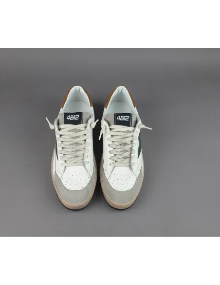 4B12 \ Sneakers Play Uomo Pelle E Camoscio Bianco Prezzo 199,00