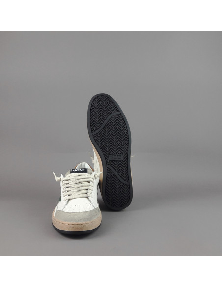 4B12 \ Sneakers Play Uomo Pelle E Camoscio Bianco Prezzo 199,00