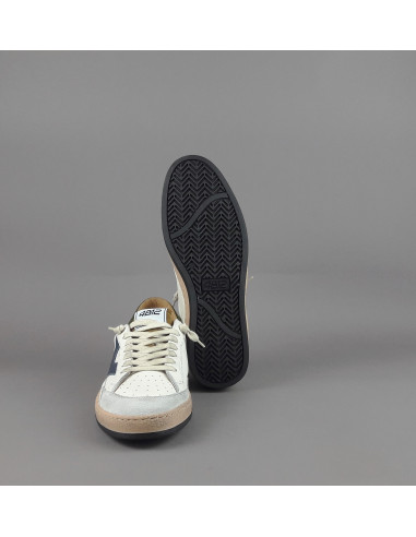 4B12 \ Sneakers Play Uomo Pelle E Camoscio Bianco Prezzo 199,00