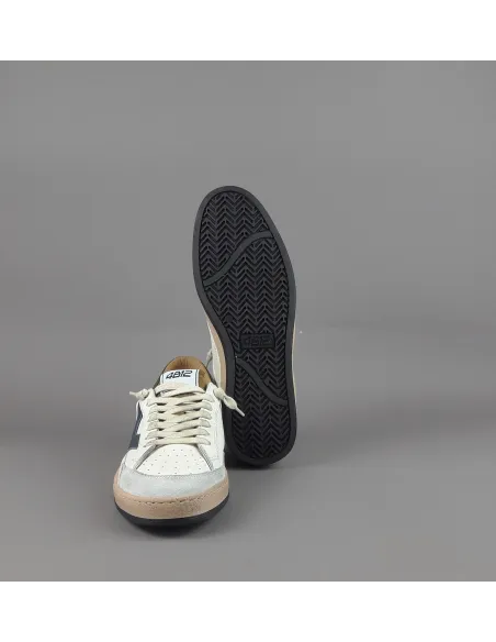 4B12 \ Sneakers Play Uomo Pelle E Camoscio Bianco Prezzo 199,00