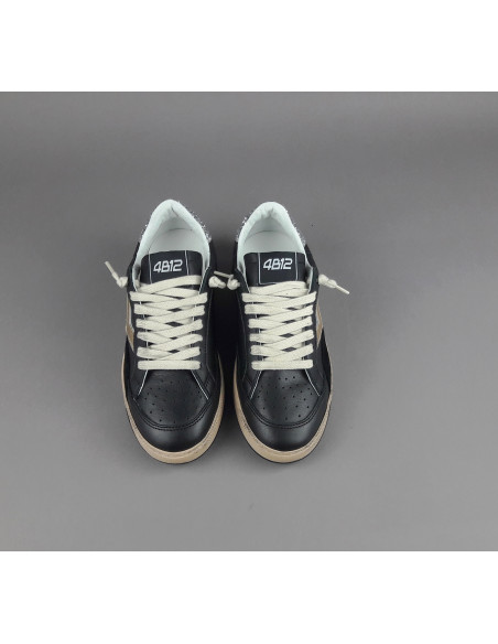 4B12 \ Sneakers Play Donna Pelle Nero Prezzo 199,00