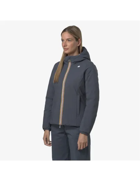 K-Way \ Giubbino Donna Lily Thermo Double Blu Grigio Prezzo 410,00