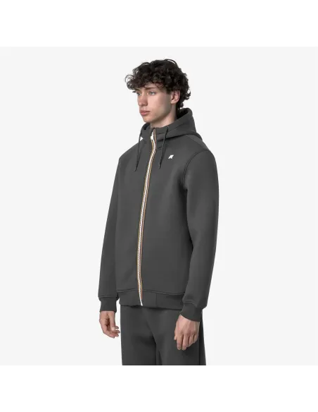 K-Way \ Felpa Giacca Uomo Rainer Scuba Stretch Grigio Scuro Prezzo 150,00