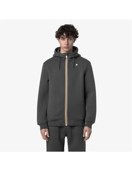 K-Way \ Felpa Giacca Uomo Rainer Scuba Stretch Grigio Scuro Prezzo 150,00