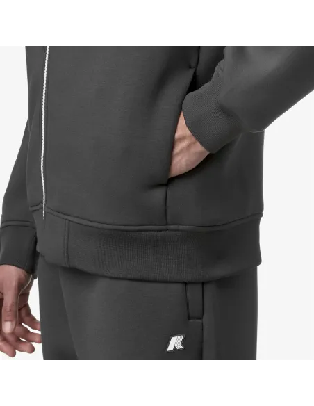 K-Way \ Felpa Giacca Uomo Rainer Scuba Stretch Grigio Scuro Prezzo 150,00