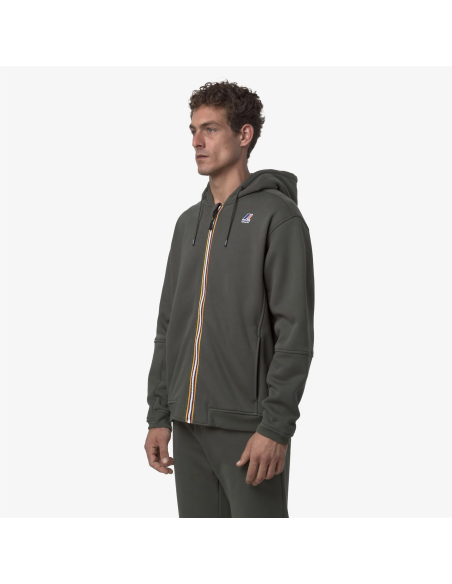 K-Way \ Felpa Uomo Prosper Misto Cotone Verde Militare Prezzo 120,00