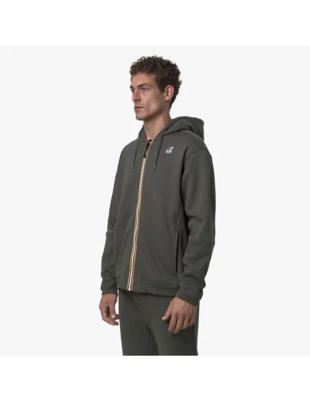 K-Way \ Felpa Uomo Prosper Misto Cotone Verde Militare Prezzo 120,00