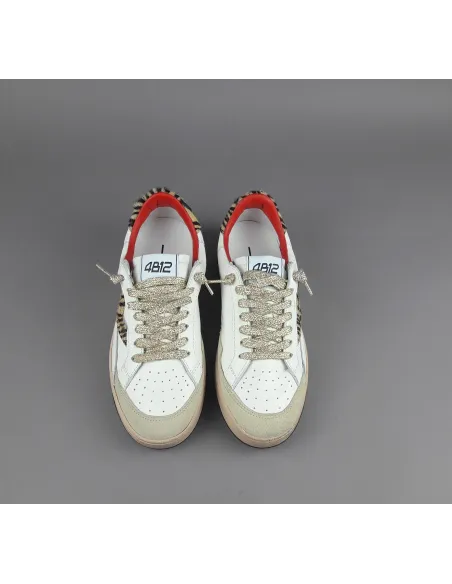 4B12 \ Sneakers Play Donna Pelle Bianco Prezzo 219,00