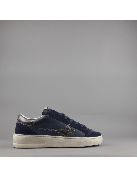 Ama Brand \ Sneakers Uomo Slam Pelle E Camoscio Blu Scuro Prezzo 205,00