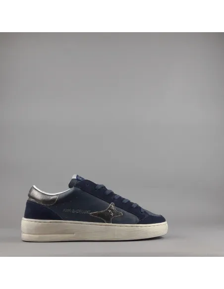 Ama Brand \ Sneakers Uomo Slam Pelle E Camoscio Blu Scuro Prezzo 205,00