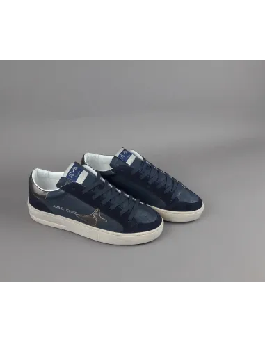 Ama Brand \ Sneakers Uomo Slam Pelle E Camoscio Blu Scuro Prezzo 205,00