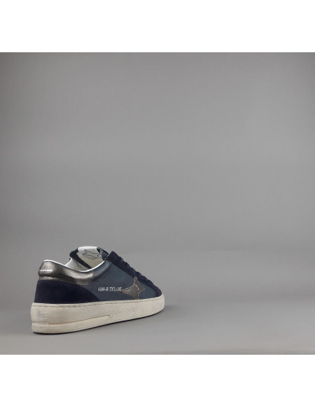 Ama Brand \ Sneakers Uomo Slam Pelle E Camoscio Blu Scuro Prezzo 205,00