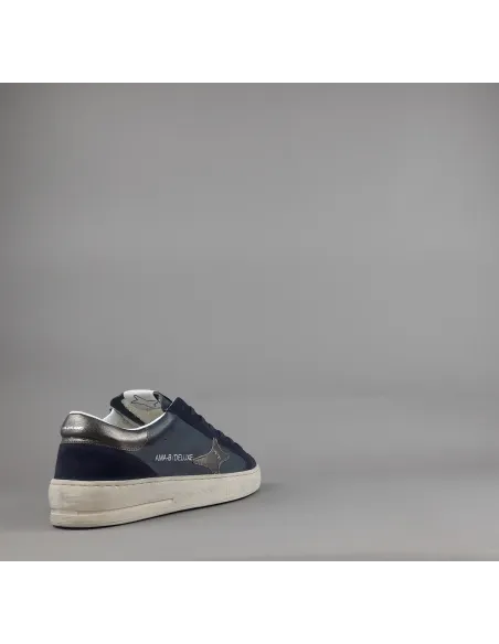 Ama Brand \ Sneakers Uomo Slam Pelle E Camoscio Blu Scuro Prezzo 205,00