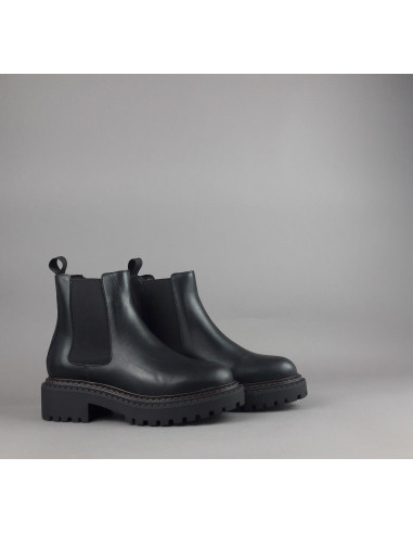 Frau \ Tronchetto Donna Pelle Nero Elastici Laterali Prezzo 139,00