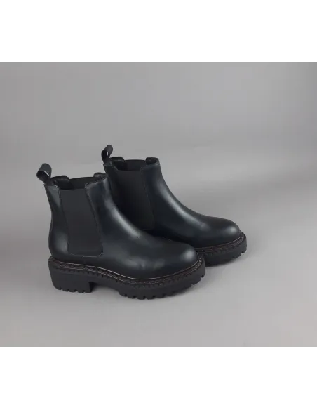 Frau \ Tronchetto Donna Pelle Nero Elastici Laterali Prezzo 139,00