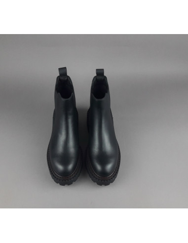 Frau \ Tronchetto Donna Pelle Nero Elastici Laterali Prezzo 139,00