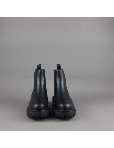 Frau \ Tronchetto Donna Pelle Nero Elastici Laterali Prezzo 139,00