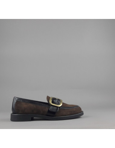 Frau \ Mocassino Basso Donna Camoscio E Pelle Marrone Prezzo 145,00