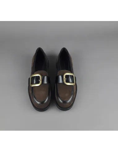 Frau \ Mocassino Basso Donna Camoscio E Pelle Marrone Prezzo 145,00