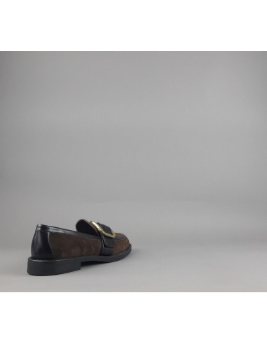 Frau \ Mocassino Basso Donna Camoscio E Pelle Marrone Prezzo 145,00