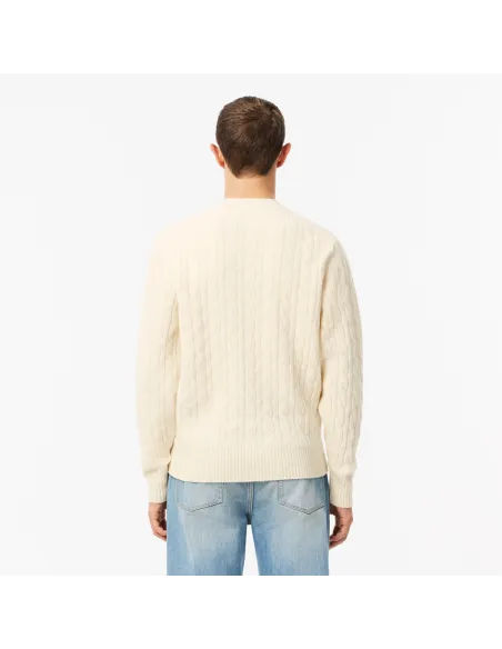 Lacoste \ Maglia Uomo Lana Con Treccie Avorio Prezzo 170,00