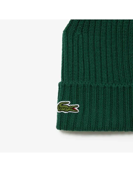 Lacoste \ Cappello Unisex Lana a Costine Verde Scuro Prezzo 55,00