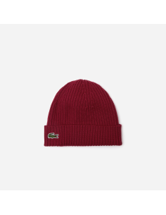Lacoste \ Cappello Unisex Lana a Costine Bordeaux Prezzo 55,00