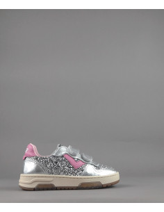 2B12 \ Sneakers Junior Hyper Pelle Metal Argento Glitter Prezzo 99,00