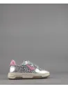 2B12 \ Sneakers Junior Hyper Pelle Metal Argento Glitter Prezzo 99,00