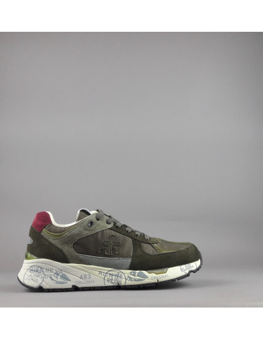 Premiata \ Sneakers Uomo Mase Camoscio Tela Verde Militare Prezzo 250,00